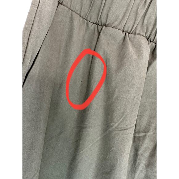 NWT Fordays Dark Green Pull On Stretch Slouchy Breathable Poplin Pant  XL - Picture 7 of 13